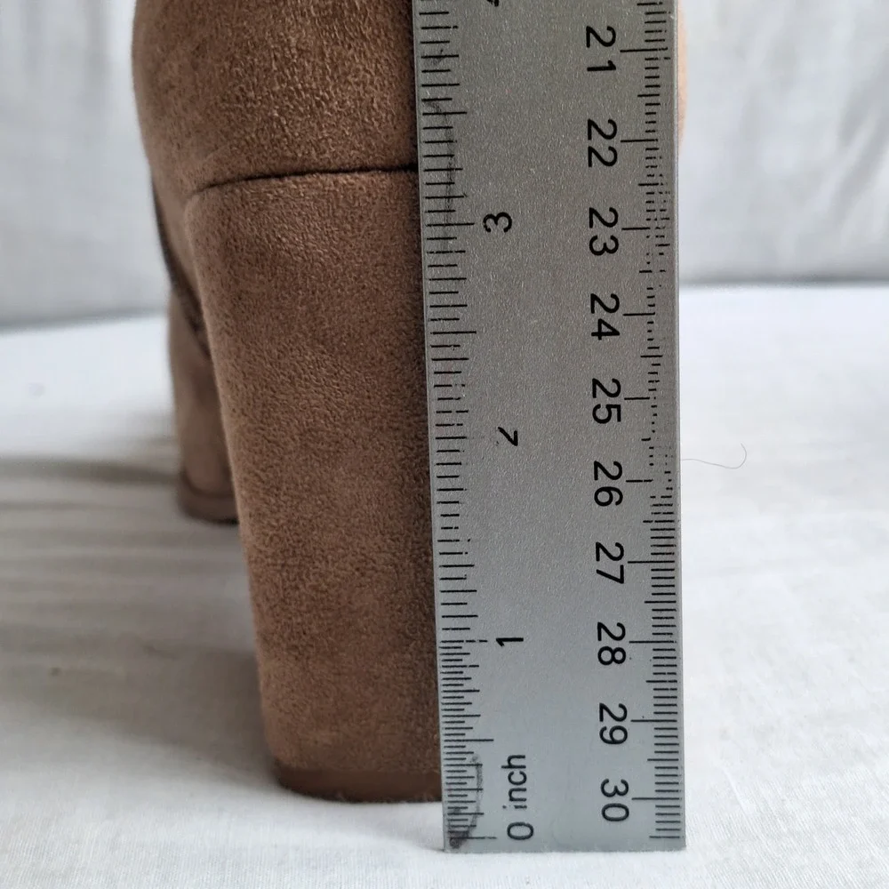 Women's US 10 Tan Heels Ankle boots Booties‎ Pierre Dumas Cammy Classic Chelsea